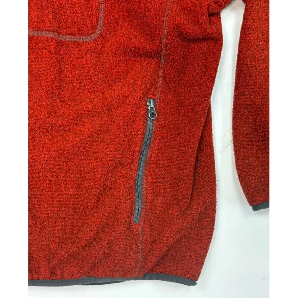 Duluth Trading Co Fleece Zip Up Jacket Mens Size XL Red Outdoor Work Chore Coat